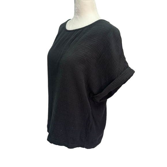 GAP True Black Gauzy Tee Short Sleeve Round Neck Size S - Picture 5 of 11